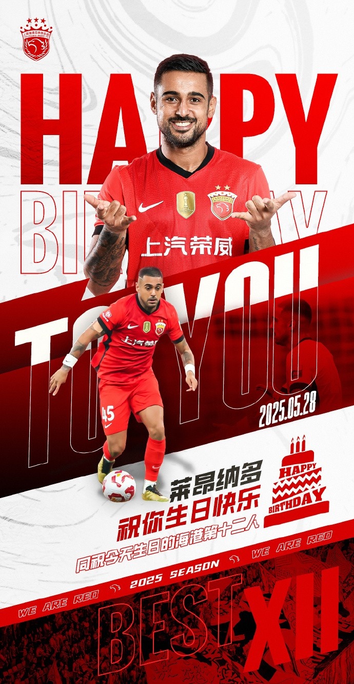 祝萊昂納多28歲生日快樂(lè )????同祝今天生日的海港第12人