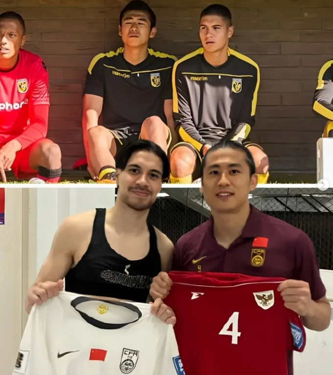 久別重逢！張玉寧賽后與印尼歸化迪克斯交換球衣，兩人曾同隊效力