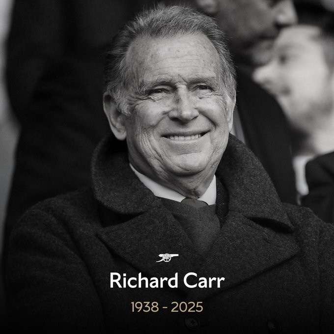 R.I.P. 阿森納前董事及董事會(huì )成員理查德-卡爾逝世