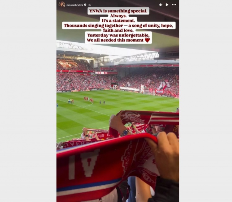 阿利森妻子社媒贊利物浦球迷致敬若塔兄弟：多么令人自豪的地方！