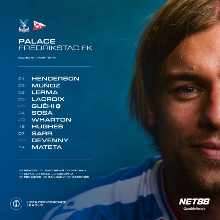 水晶宮歐協(xié)聯(lián)附加賽首發(fā)：馬特塔、沃頓、格伊出戰，埃澤缺席