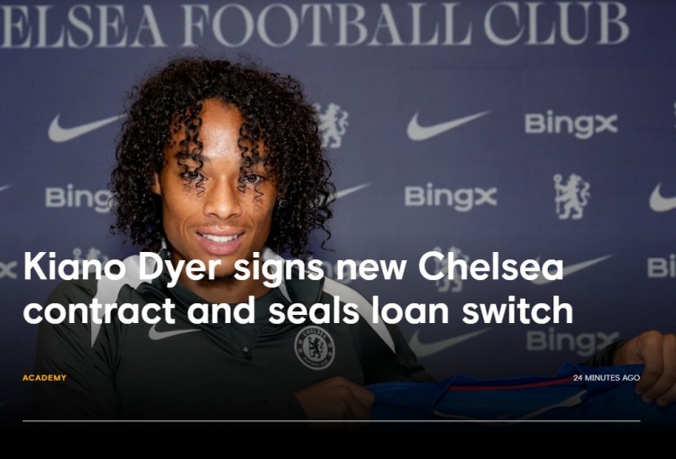 官方：切爾西續約中場(chǎng)小將迪爾至2030年，本賽季將租借荷甲福倫丹