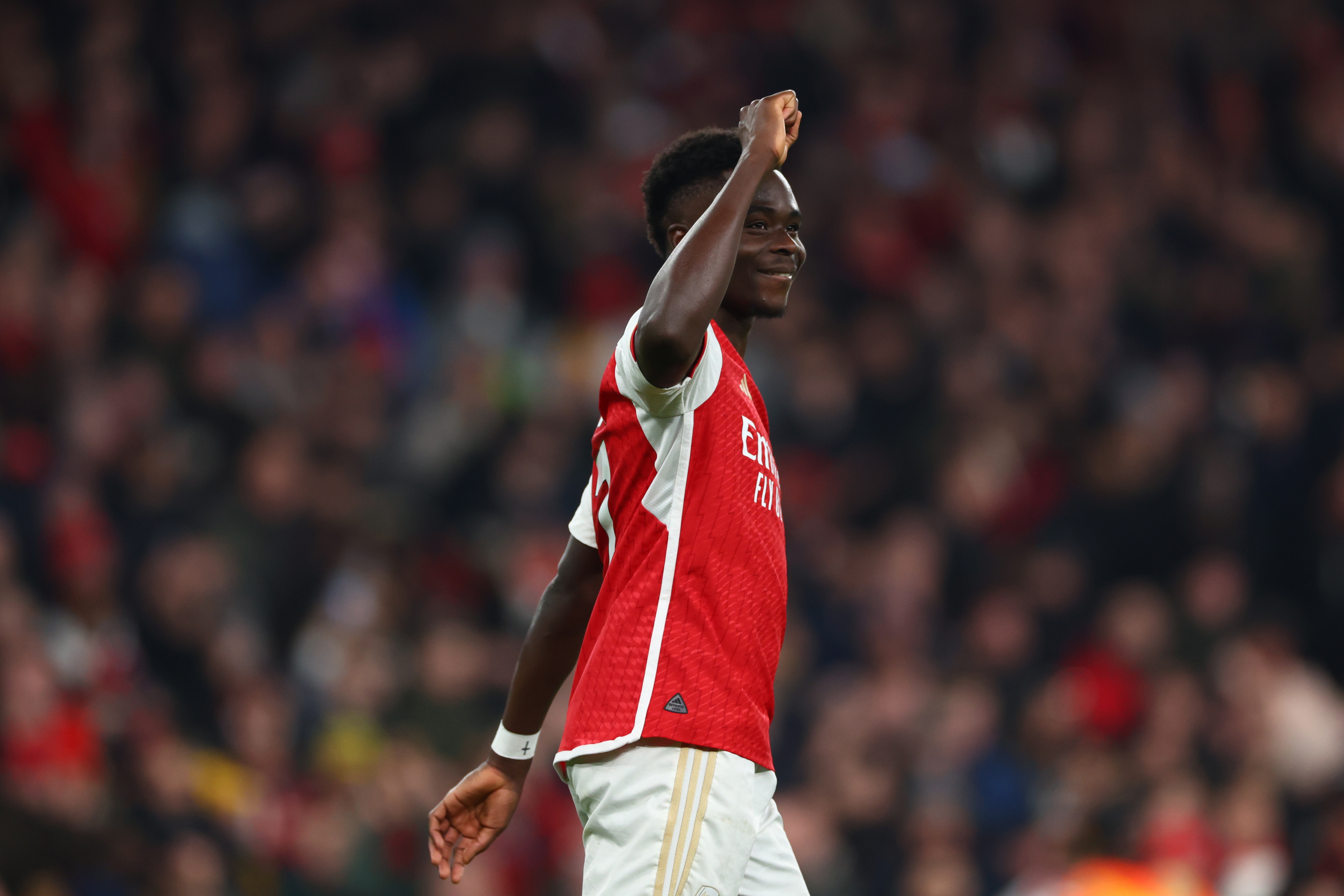 頂星！薩卡近3賽季英超100場(chǎng)37球35助，場(chǎng)均7.54分是聯(lián)賽同期最高