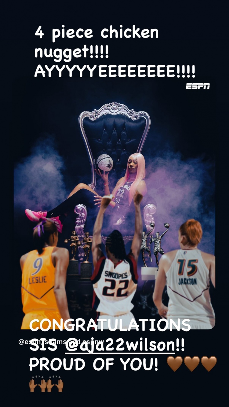 為你感到驕傲！詹姆斯社媒轉發(fā)海報祝賀阿賈-威爾遜四奪MVP！