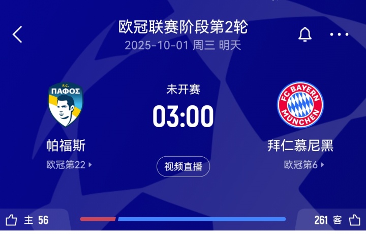 1場(chǎng)9比0+1場(chǎng)10比0！拜仁歷史六戰塞浦路斯球隊全勝，得失球比31:2