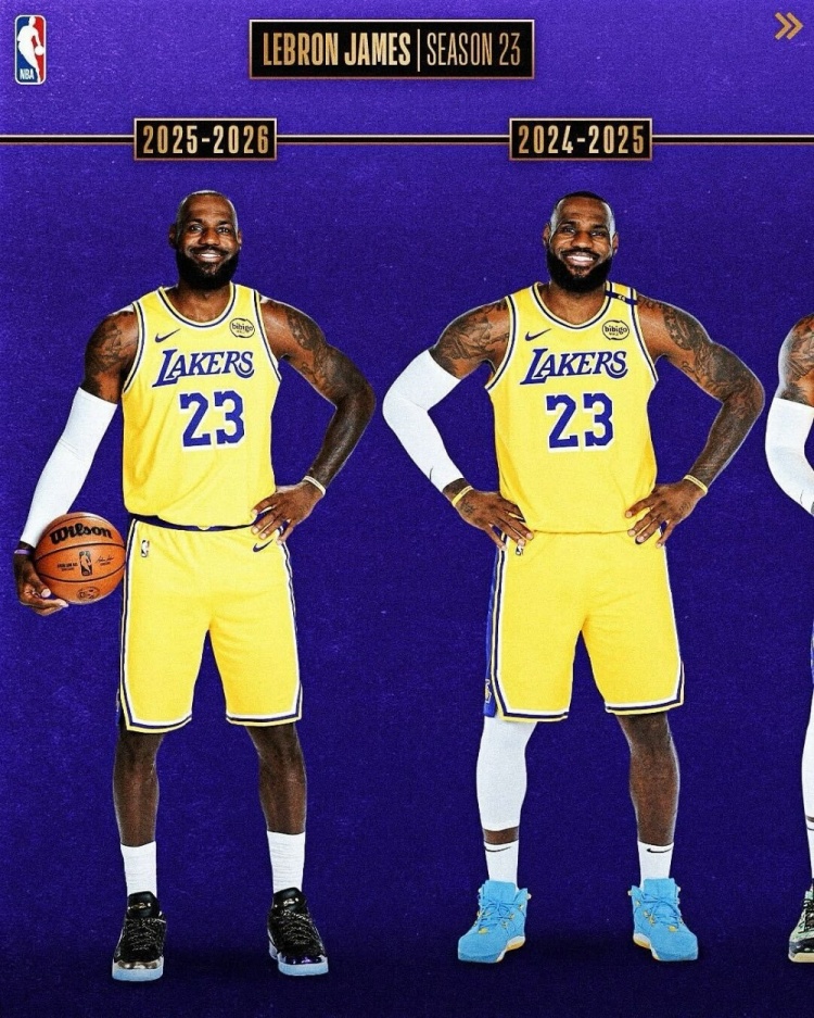 從青澀少年→四旬老漢！NBA官方曬詹姆斯23個(gè)媒體日變化